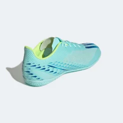 Unisex Adidas X Speedportal .4 IC Soccer Shoe - Clear Aqua/Powder Blue/Solar Yellow- Regular (D) -Optimal Shoe Store gw8502 blt ecom