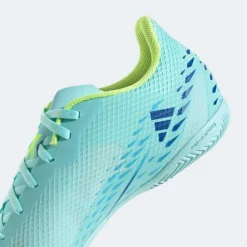 Unisex Adidas X Speedportal .4 IC Soccer Shoe - Clear Aqua/Powder Blue/Solar Yellow- Regular (D) -Optimal Shoe Store gw8502 d2 ecom