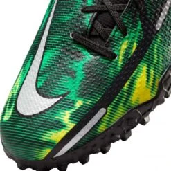 Nike JR Phantom GT2 DF SW TF Soccer Shoe - Black/Mtlc Platinum/Green Strike -Optimal Shoe Store nike phantom gt2 academy df tf sw jr dm0741 003 football shoes green multicolor green 3 790x790 1