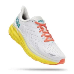 Hoka Men's Clifton 8 Running Shoe - Blanc De Blanc/Illuminating— Regular (D) -Optimal Shoe Store opplanet hoka one one clifton 8 road running shoes mens blanc de blanc illuminating 16d 1119393 bdbi 16d main