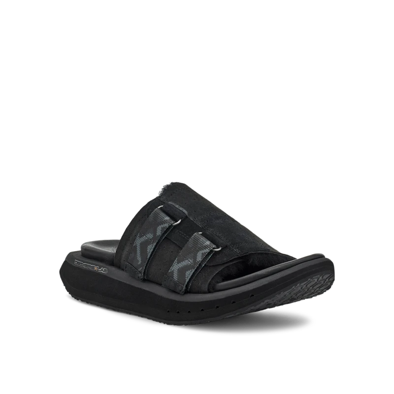 Women's KO-Z Slide Sandal - Black/Dark Grey- Regular (B) 3 Women's KO-Z Slide Sandal - Black/Dark Grey- Regular (B) - Image 3