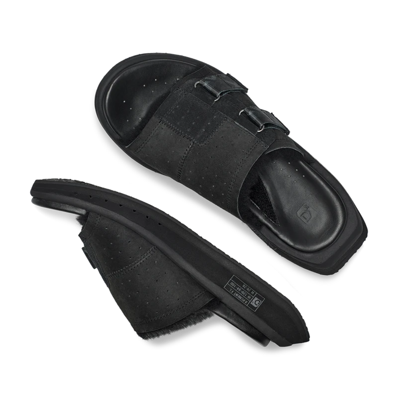 Women's KO-Z Slide Sandal - Black/Dark Grey- Regular (B) 6 Women's KO-Z Slide Sandal - Black/Dark Grey- Regular (B) - Image 6