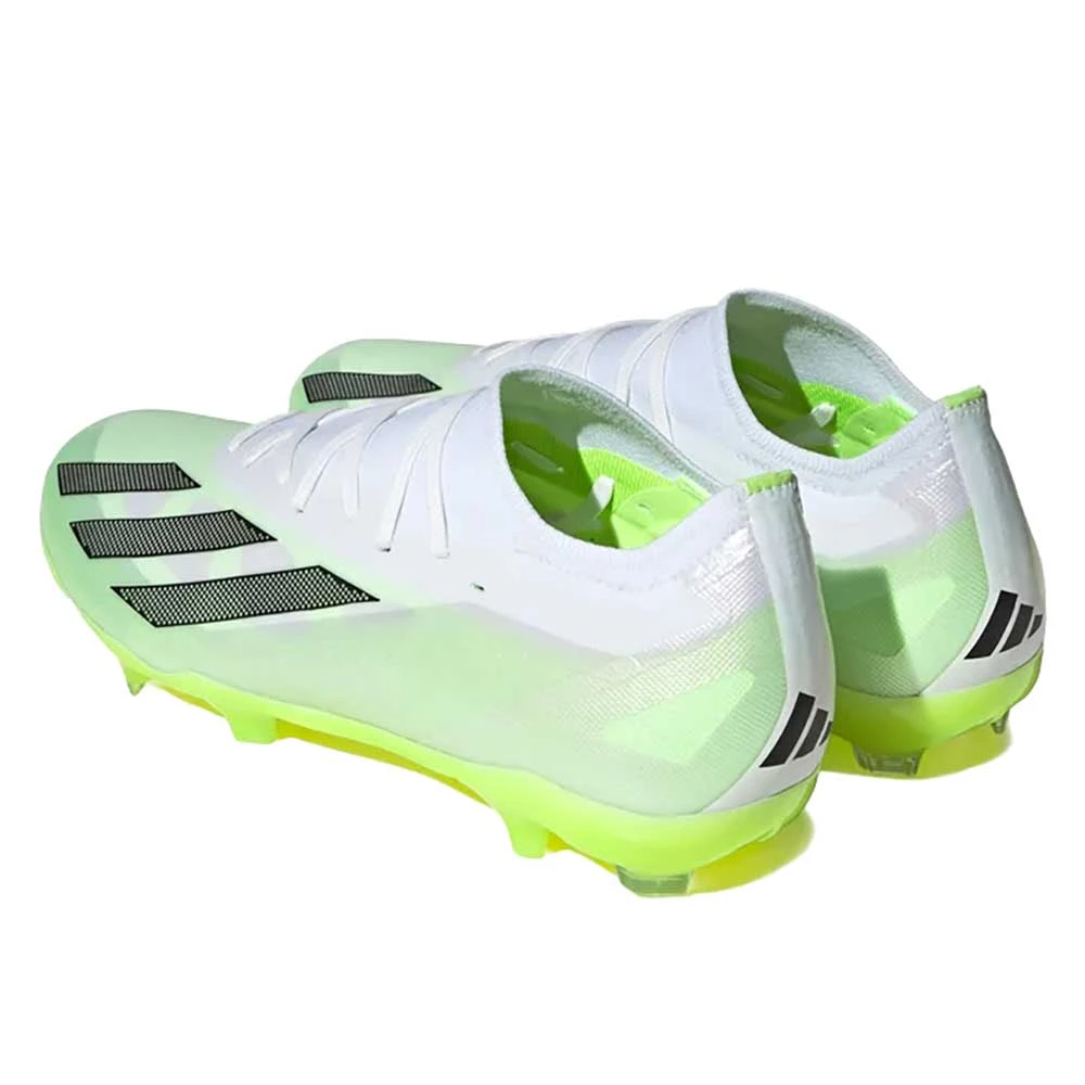 Unisex Adidas X CRAZYFAST.2 FG Soccer Shoe - White, Core Black, Lucid Lemon - Regular (D) 3 Unisex Adidas X CRAZYFAST.2 FG Soccer Shoe - White, Core Black, Lucid Lemon - Regular (D) - Image 3